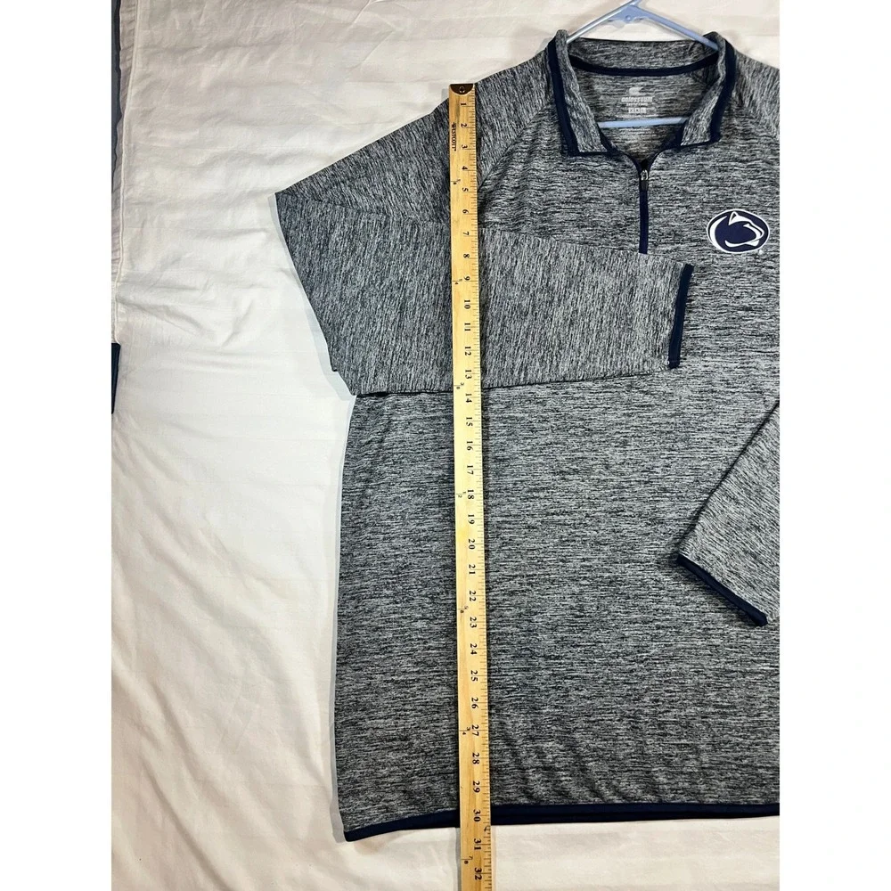 Colosseum‎ Penn State Nittany Lions XXL Gray Space Dye Quarter Zip Pullover Mens